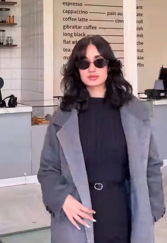 Women’s Grey Long Winter Coat