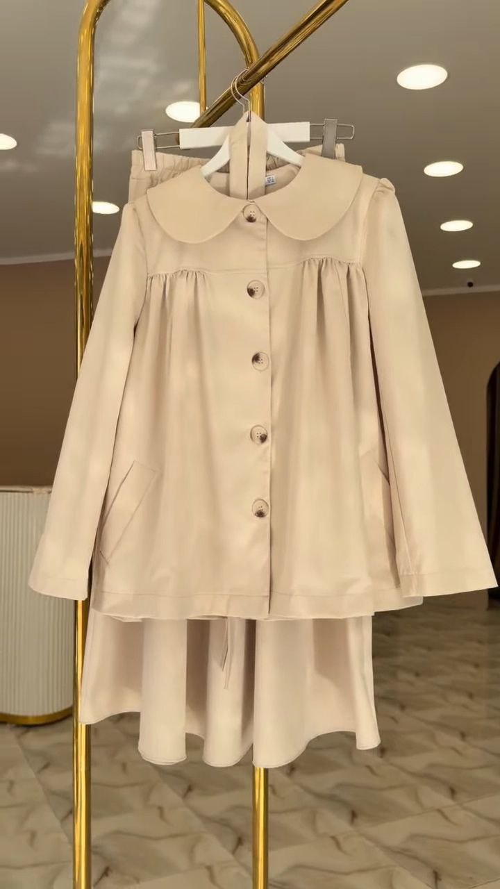 Women’s Elegant Peter Pan Collar Layered Jacket Dress