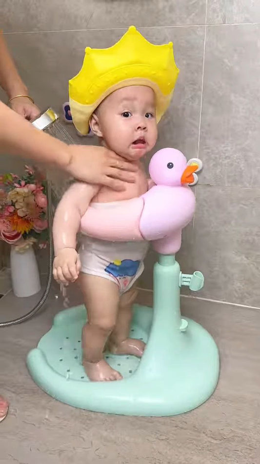 Baby Standing Bath Support with Safety Ring Design