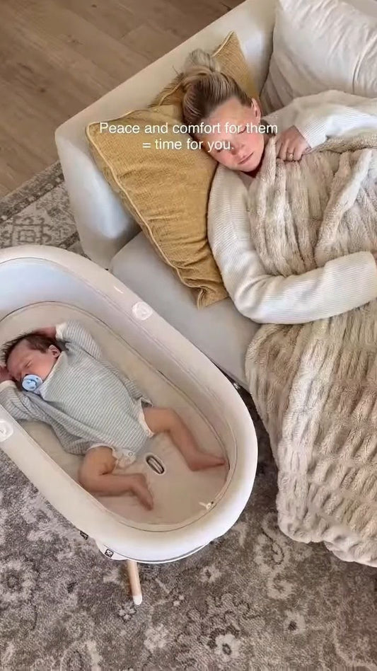 Soft Baby Lounger with Secure Harness for Hands-Free Comfort