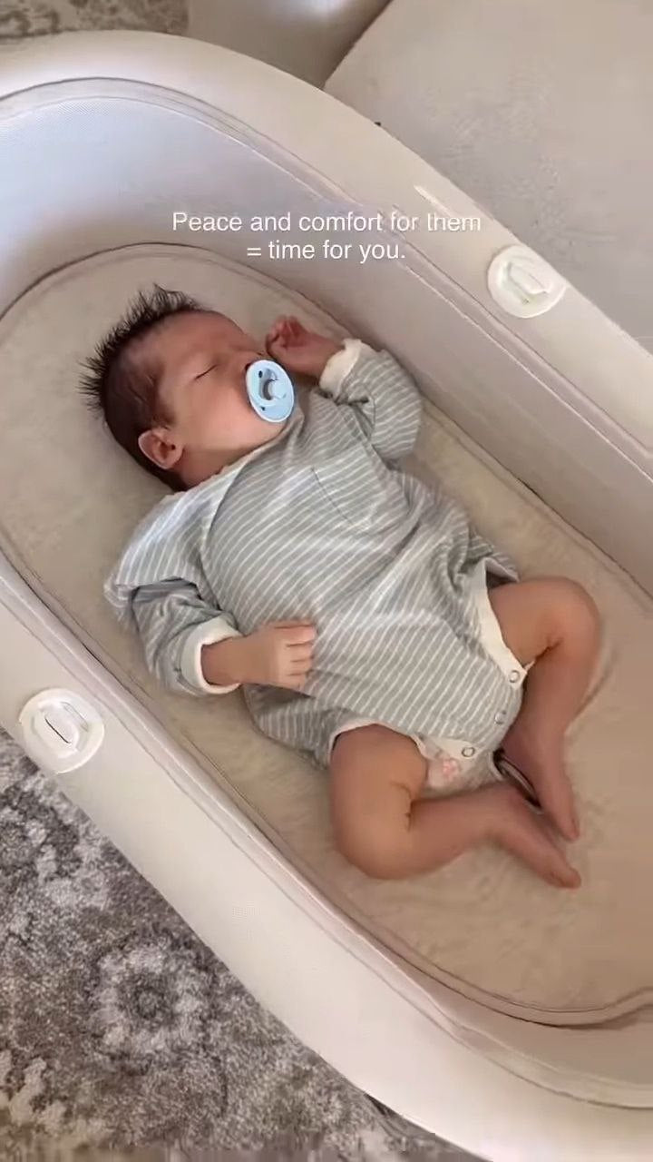 Soft Baby Lounger with Secure Harness for Hands-Free Comfort
