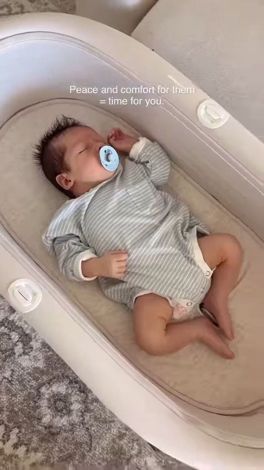 Soft Baby Lounger with Secure Harness for Hands-Free Comfort