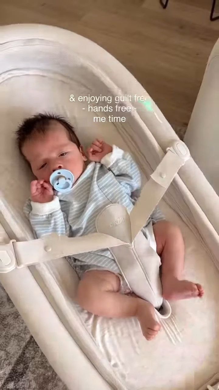 Soft Baby Lounger with Secure Harness for Hands-Free Comfort