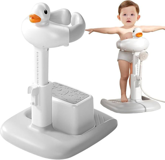 Adjustable Baby Bath & Shower Stand with Support Ring