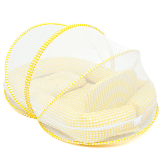 Foldable Baby Mosquito Net Bed with Soft Cushion Mattress