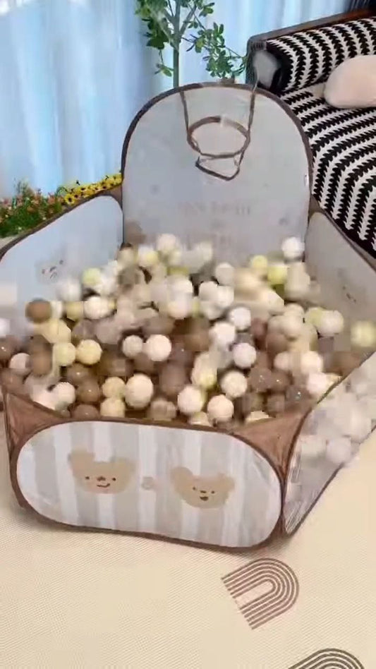 Baby Ball Pit Playpen with Basketball Hoop