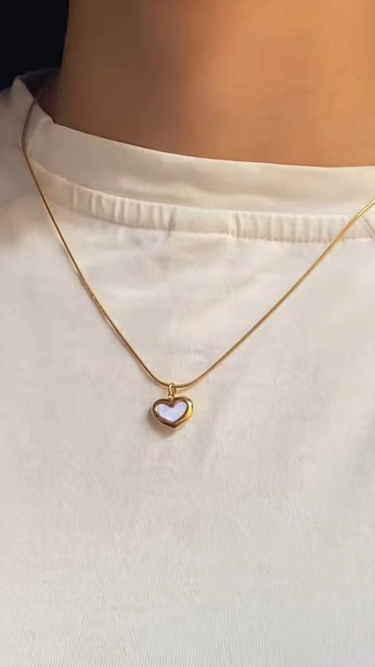 Heart Pendant Necklace with Minimal Chain