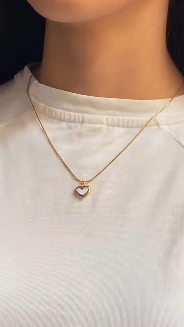 Heart Pendant Necklace with Minimal Chain