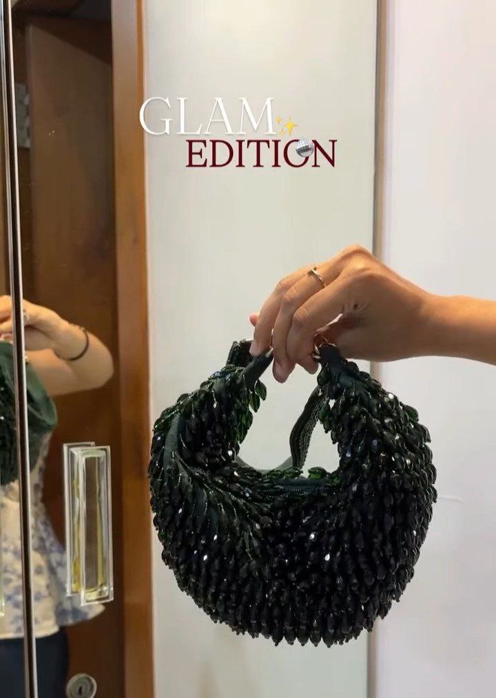 Glam Edition Pearl Embellished Mini Handbag