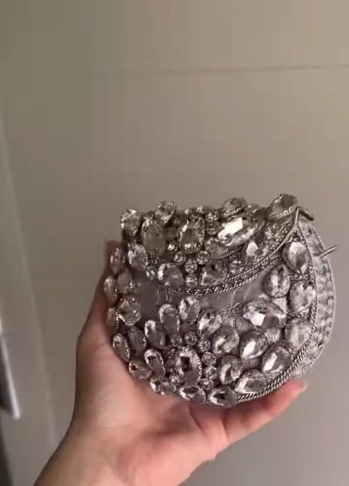 Gold Embellished Envelope Clutch