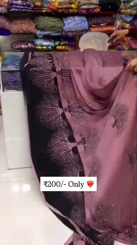 Designer Embroidered Saree with Contrast Panel & Sequin Detailing – Partywear Special