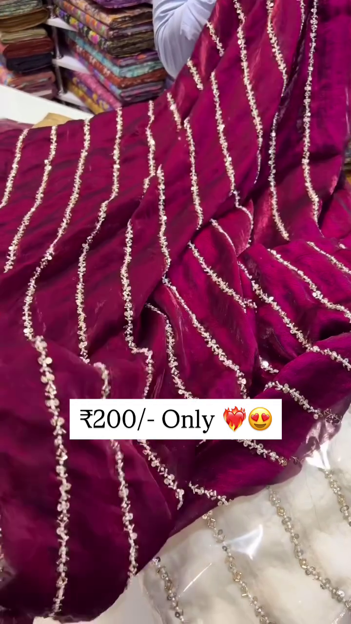Velvet Touch Net Blend with Zari & Sequence Work